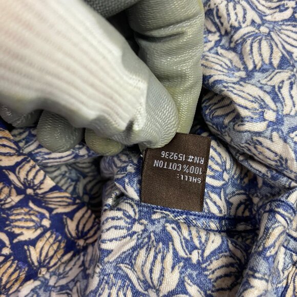 J. McLaughlin Button Down Shirt Mens Large All Over Print Floral banana Tropical - Picture 7 of 14